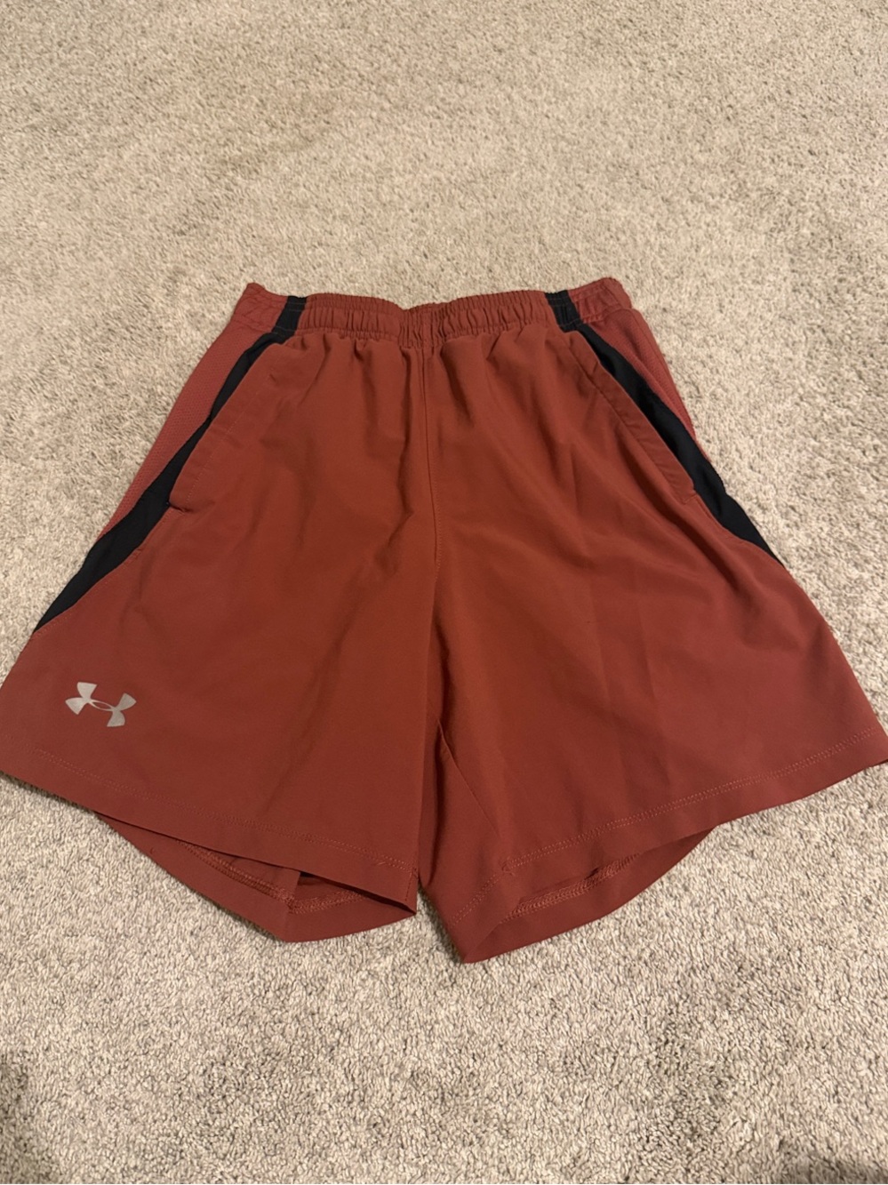 Under Armour Men’s Rust Athletic Shorts with Black Panels